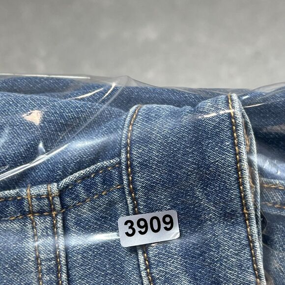 Pilcro Jeans Womens Size 27 Blue Wide Leg Cropped Barrel Denim High Rise Denim - Picture 14 of 14